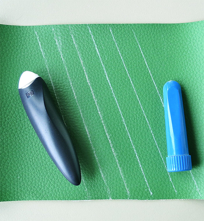 How to mark faux leather for sewing