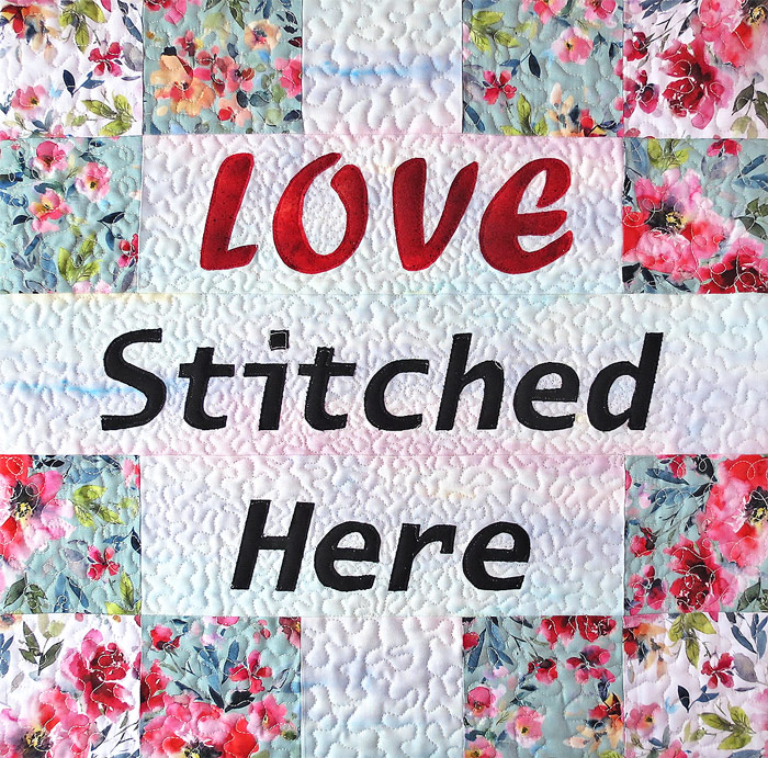 Quilts with words patterns