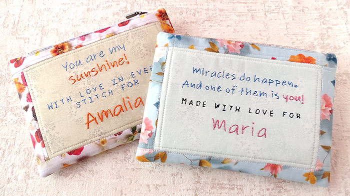 Personalized quilt label collection