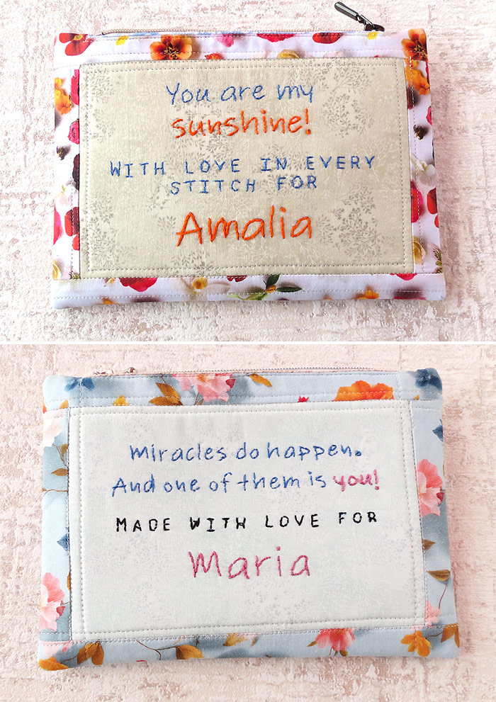 Personalized quilt label collection