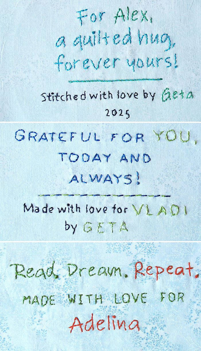 Personalized quilt label designs