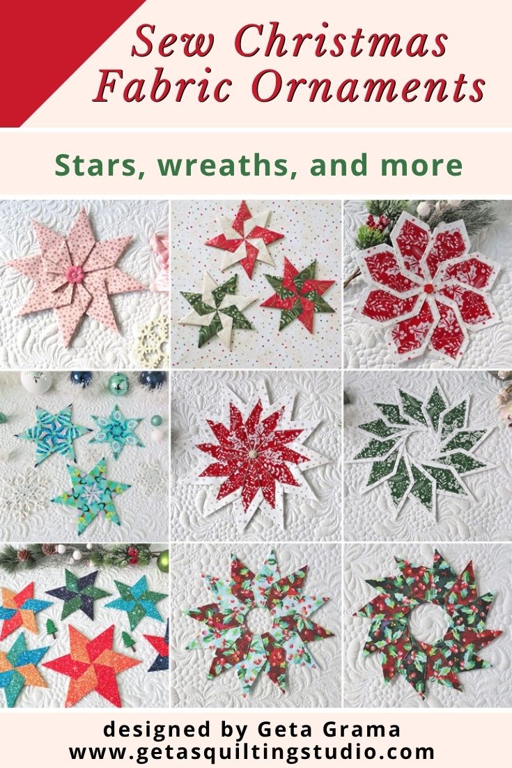 Sew Christmas fabric ornaments from scraps