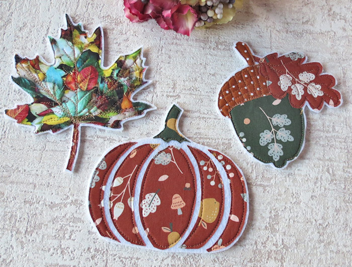 Fall sewing pattern-ornaments coasters