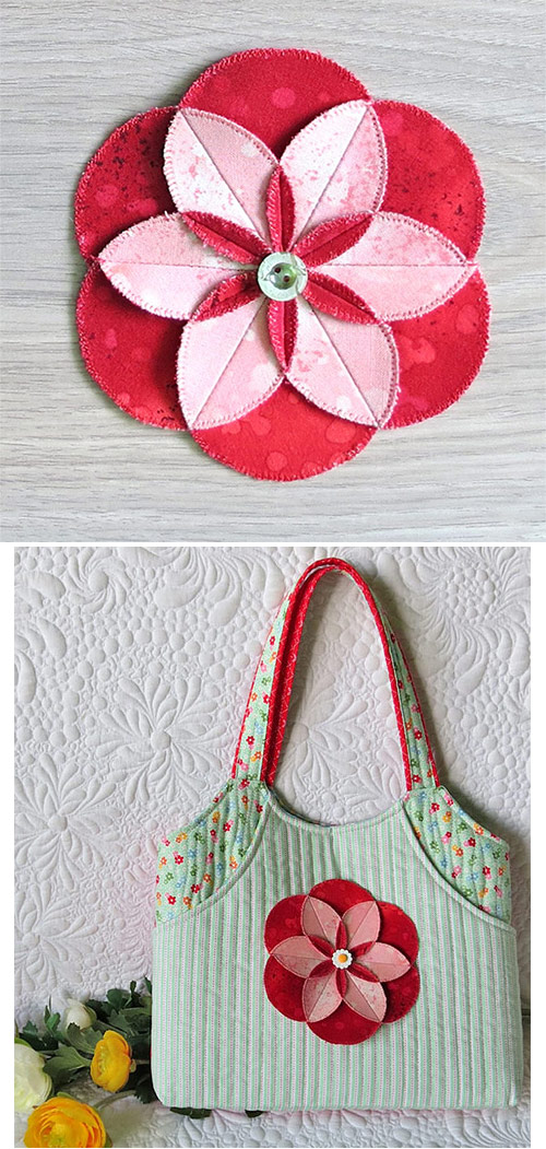 Folded flowers pattern