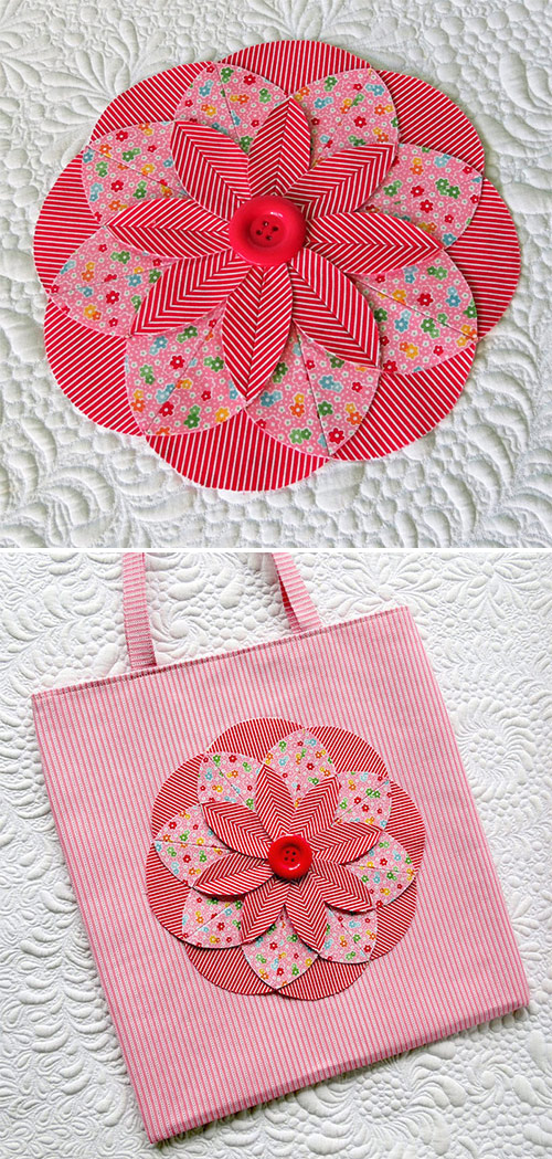 Folded flowers pattern
