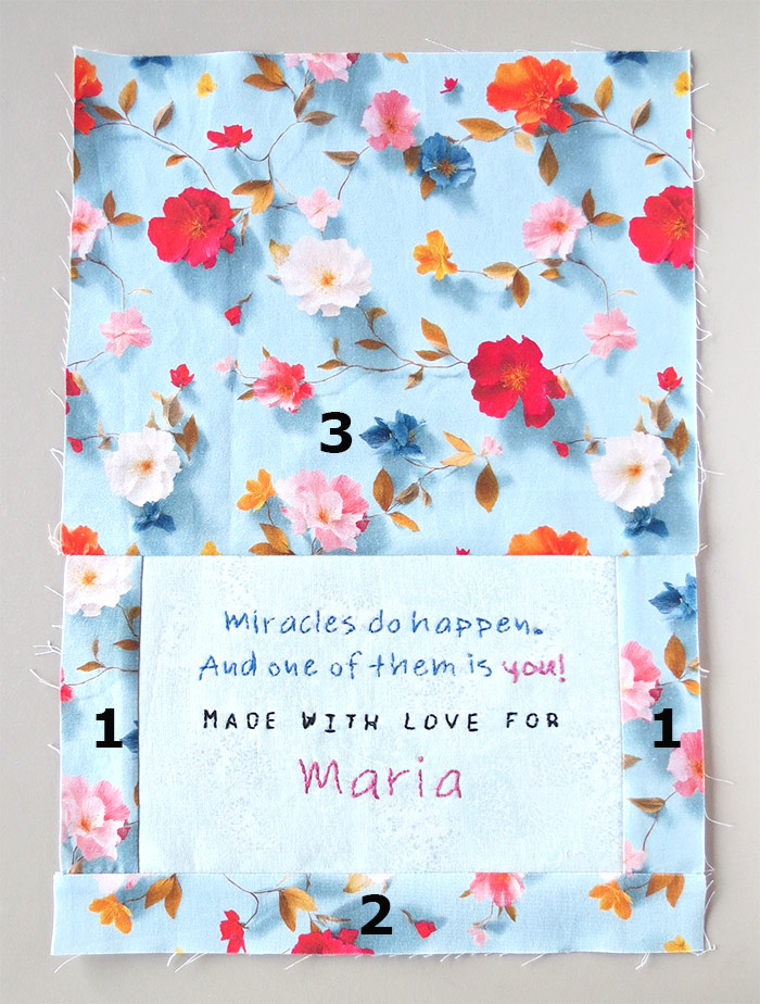 Personalized quilt label collection