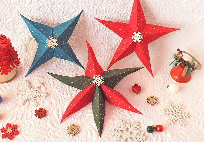 Fabric Star Christmas Ornament Pattern