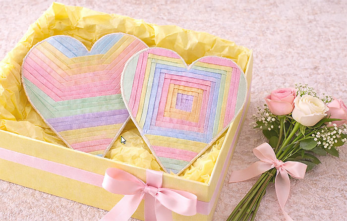 Heart coaster pattern