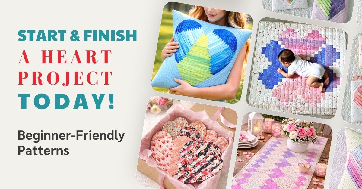 One day heart projects: quilts, coasters, pillows and more