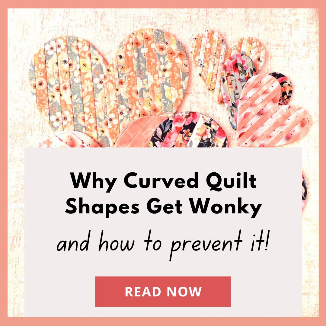 Heart quilts tip - how to not distort the shape