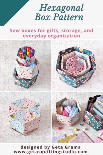 Hexagonal Fabric Box Pattern + Bonus Pattern